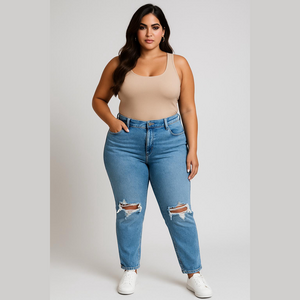 Hollister Blue Curvy High Rise Slim Straight Jeans